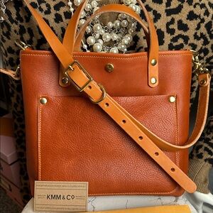 KMM &Co pumpkin bulldog, mini travel tote NEW